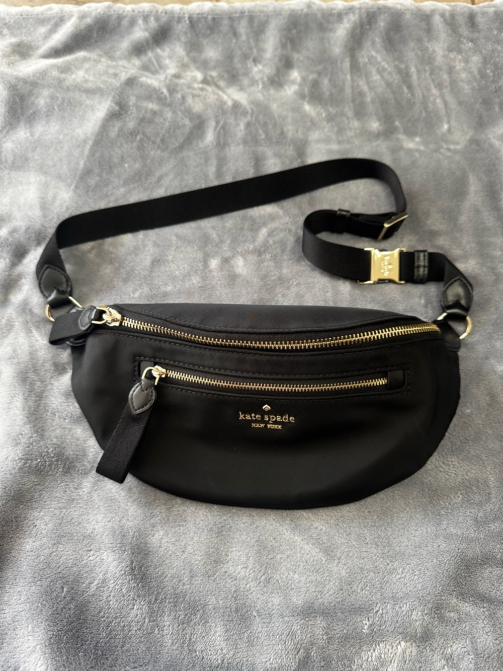 Kate Spade black nylon belt bag